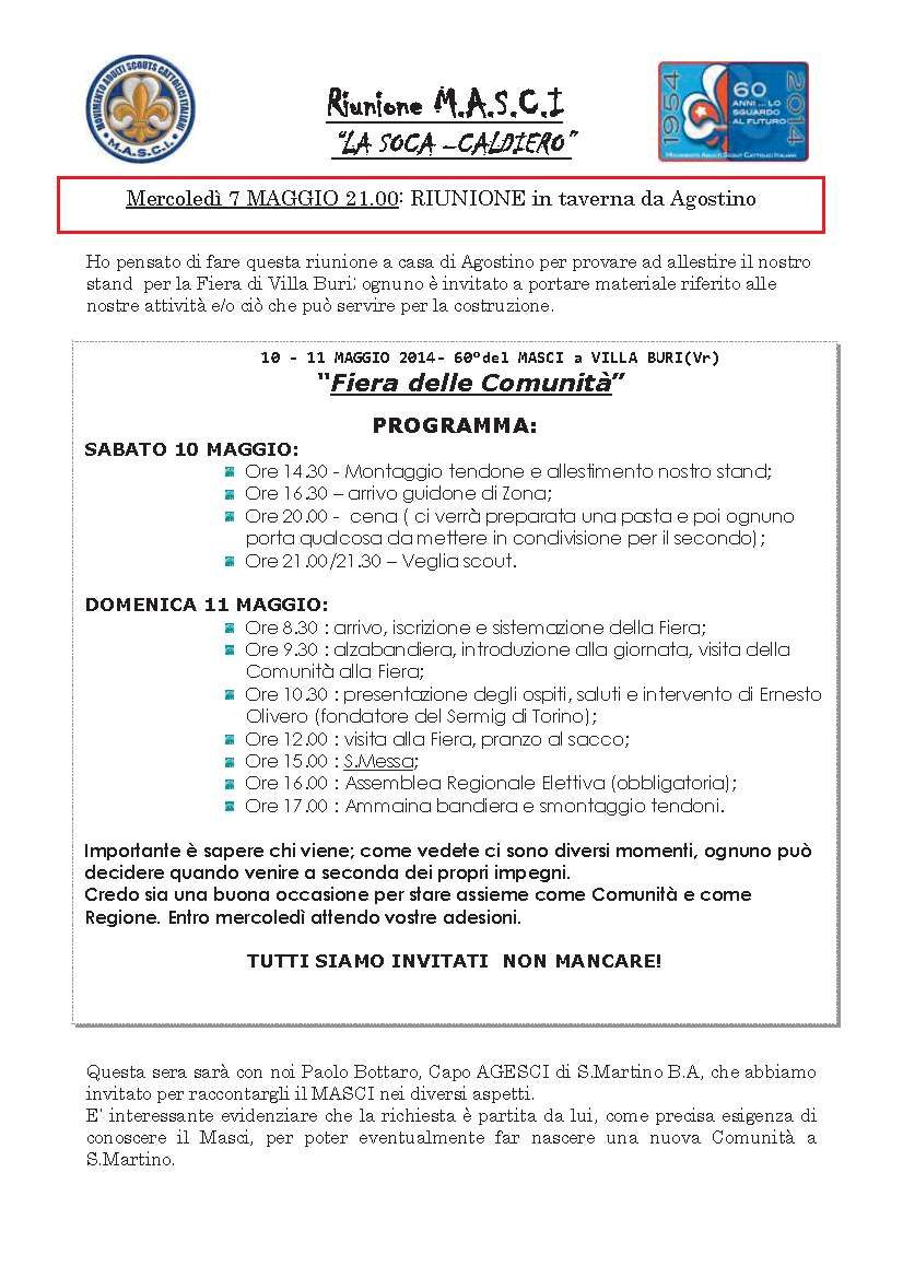 Programma maggio 2014